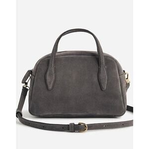 $148 Madewell The Small Crossbody Bag in Suede - Coastal Granite
